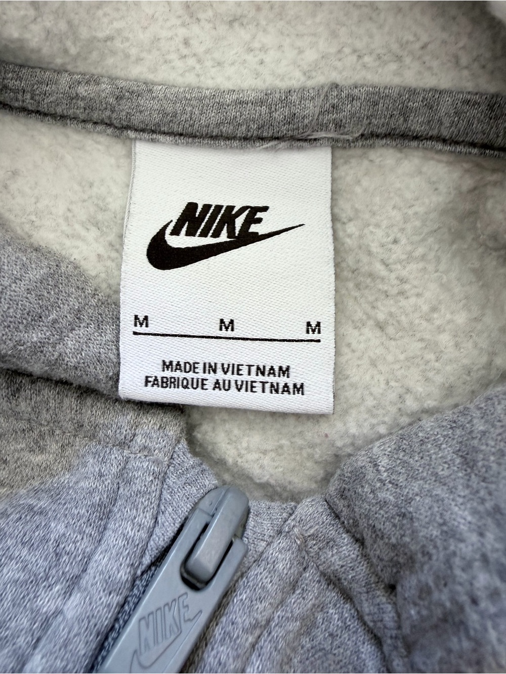 Nike Gray Kids Full-Zip Hoodie with Front Pockets - Picture 3 of 5